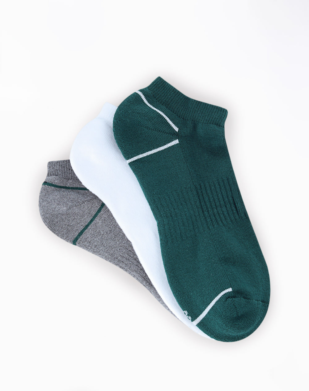 Medias hombre tobillera corta pack x3 surtido