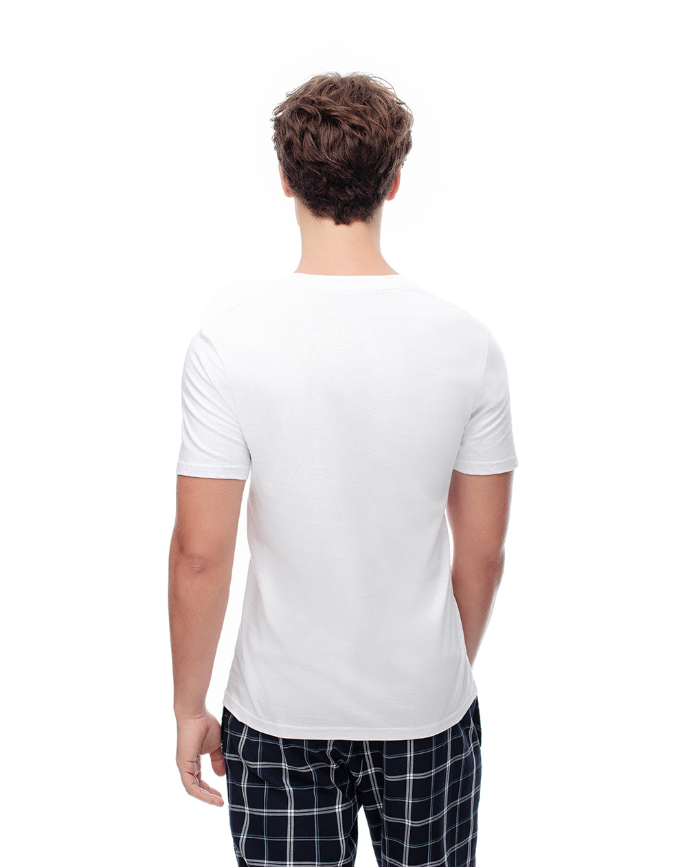 3 camisetas slim fit manga corta blanca