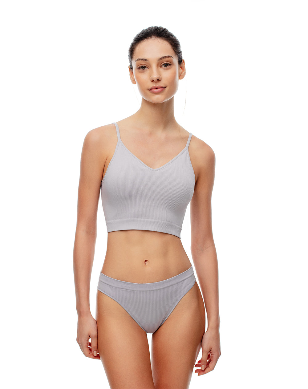 Camiseta Jupep fitted fit tiras gris