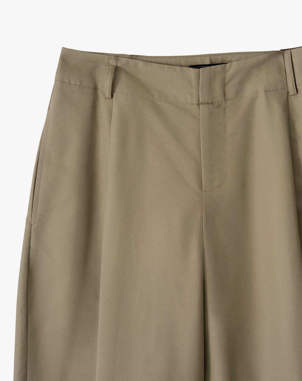 Pantalón tiro medio baggy barrel drill café mujer