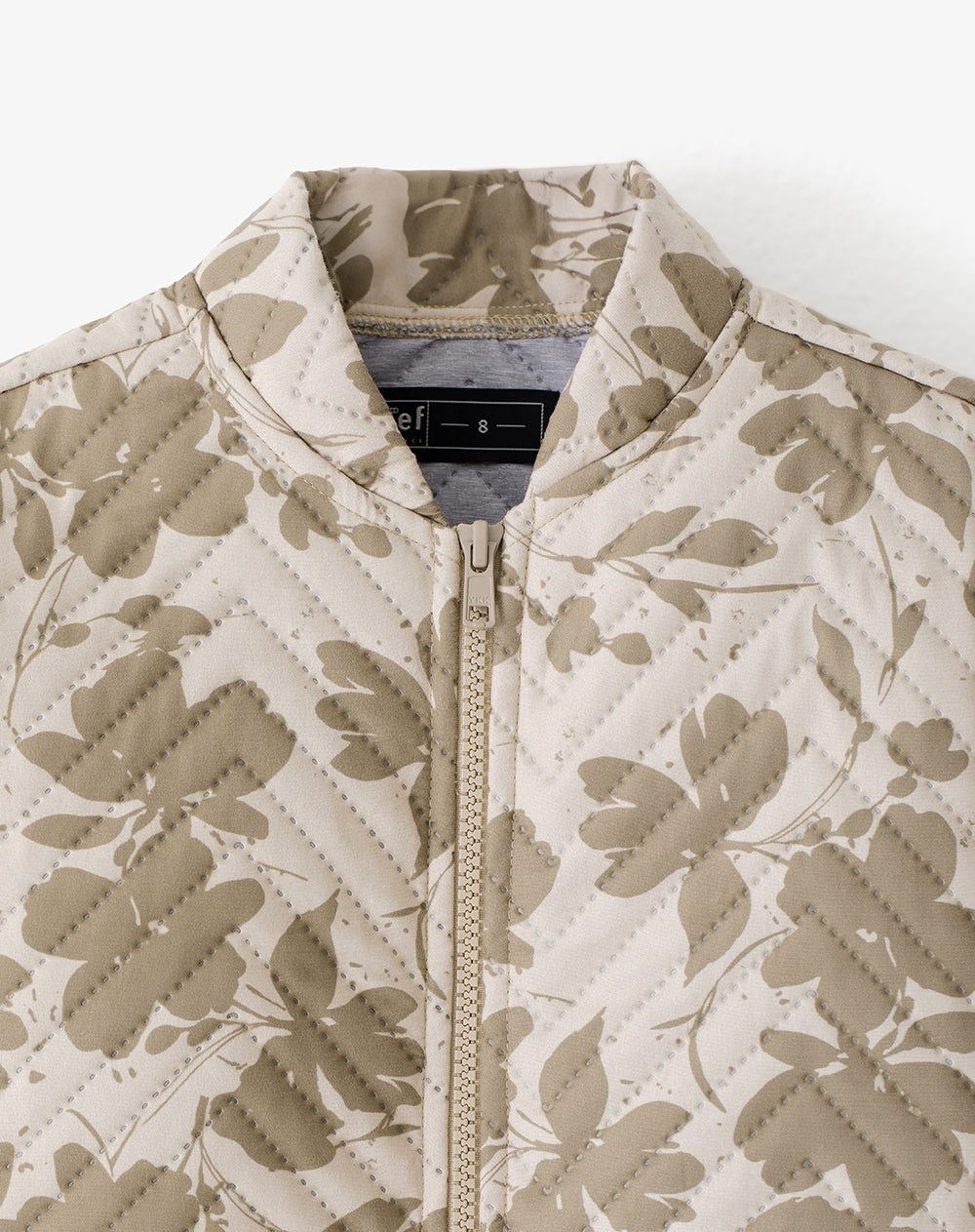 Chaqueta regular fit sin capucha cafe estampado