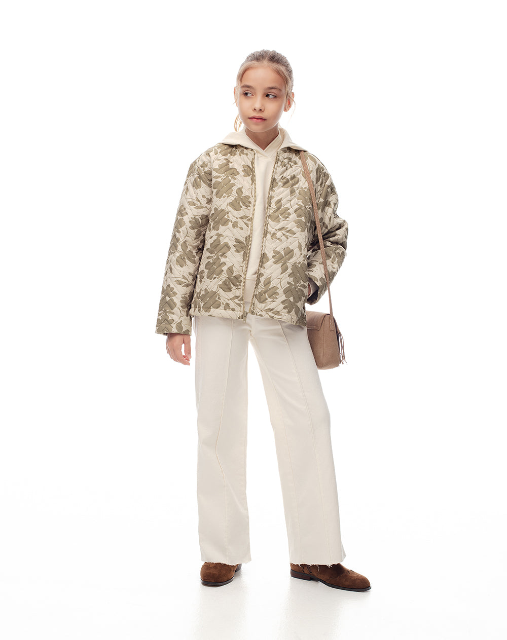 Chaqueta acolchada estampada niña