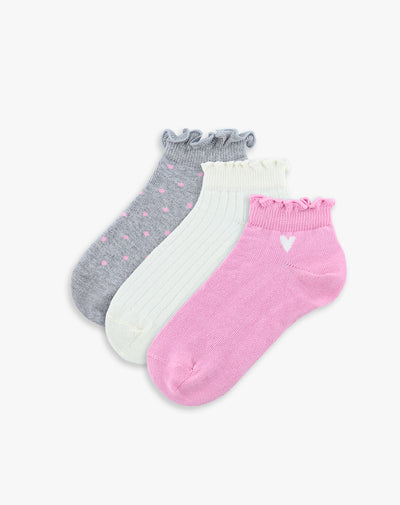 3 pares de medias tobilleras surtido