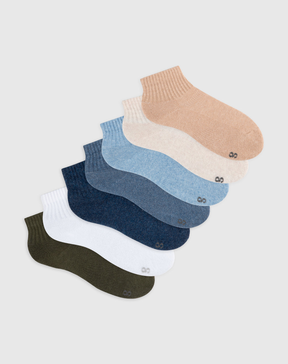 Medias para niño tobilleras acolchadas pack x7unds surtidas