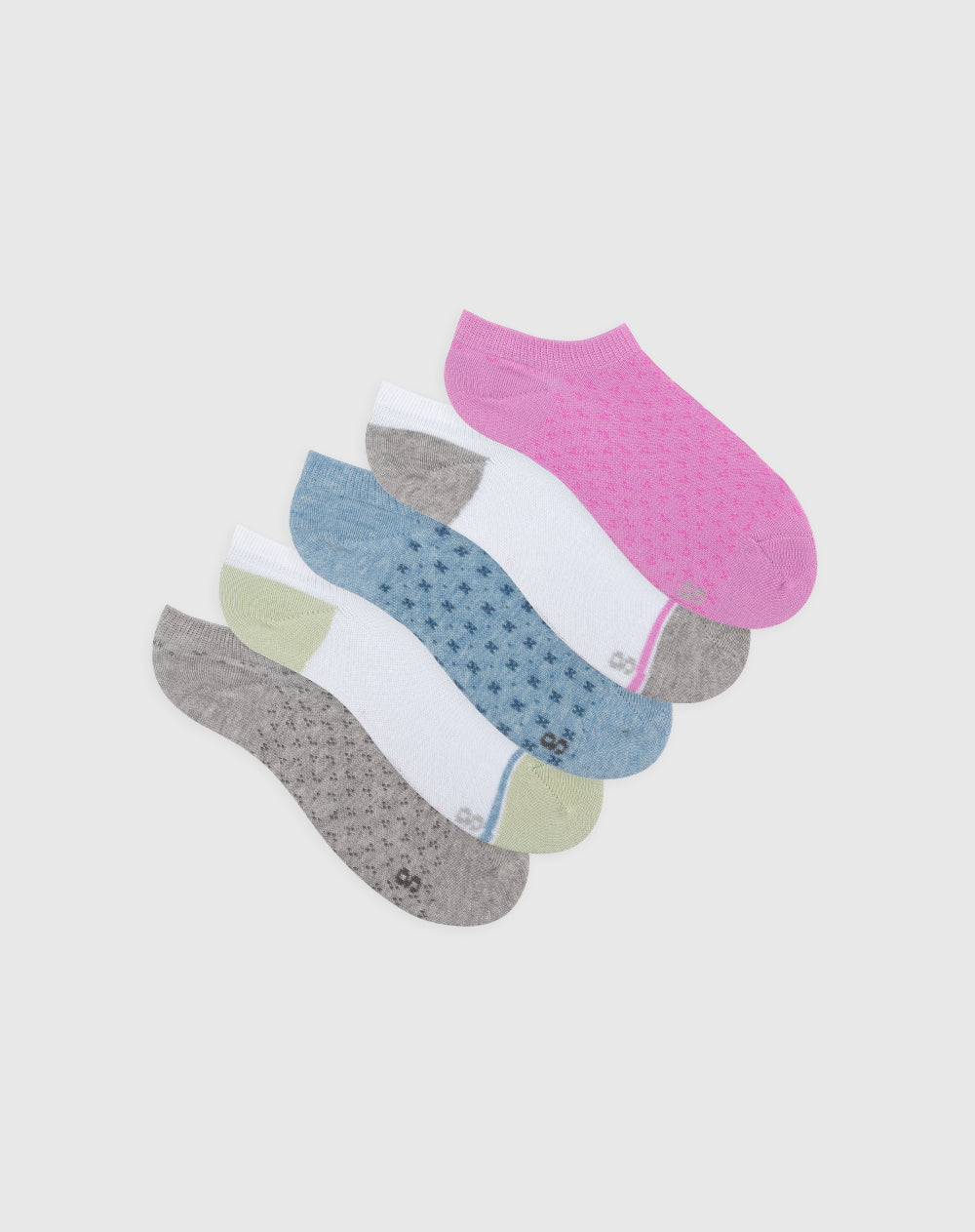 Medias para niña tobilleras cortas pack x5unds surtidas