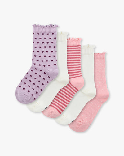Medias niña largas pack x5 surtido