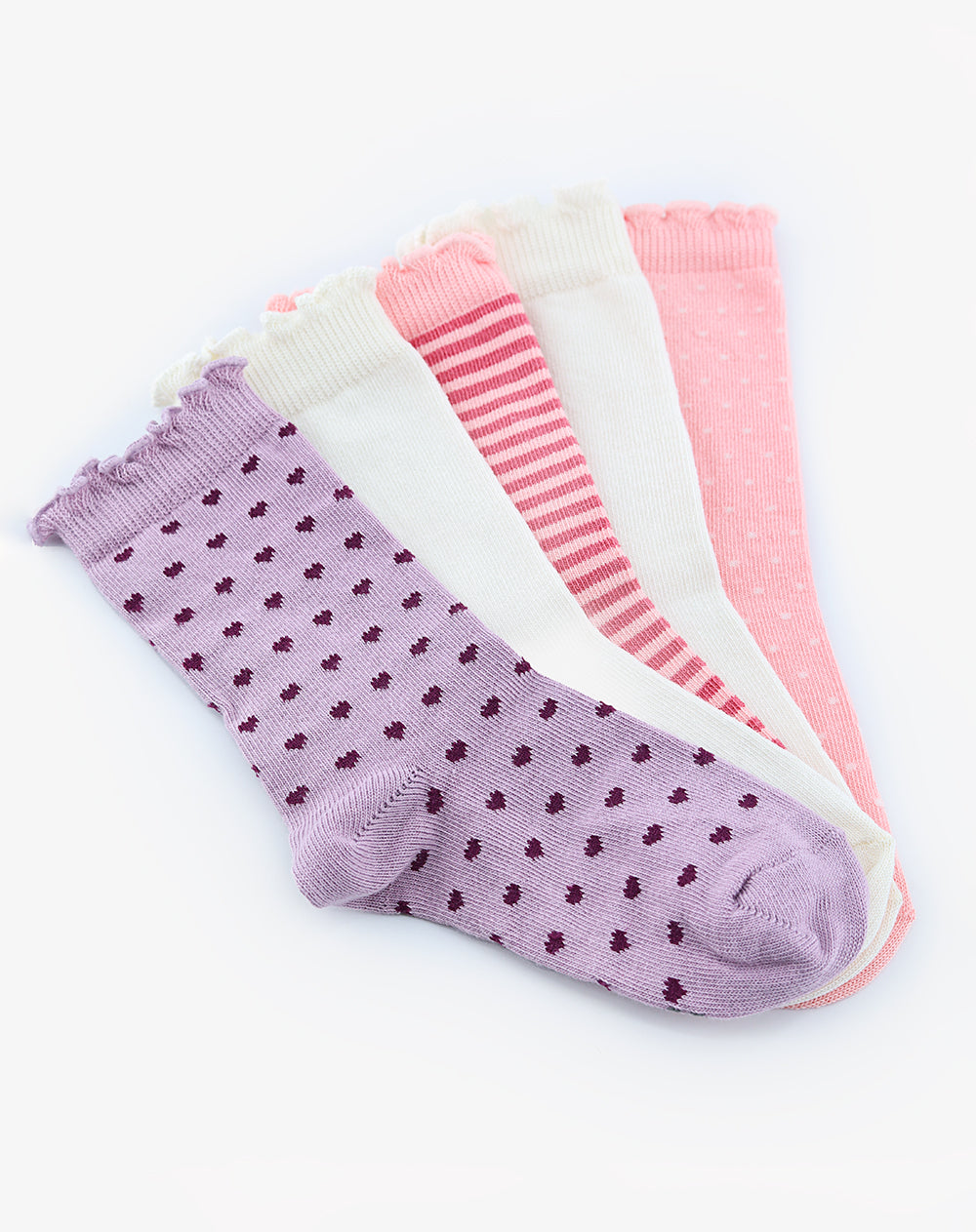 Medias niña largas pack x5 surtido