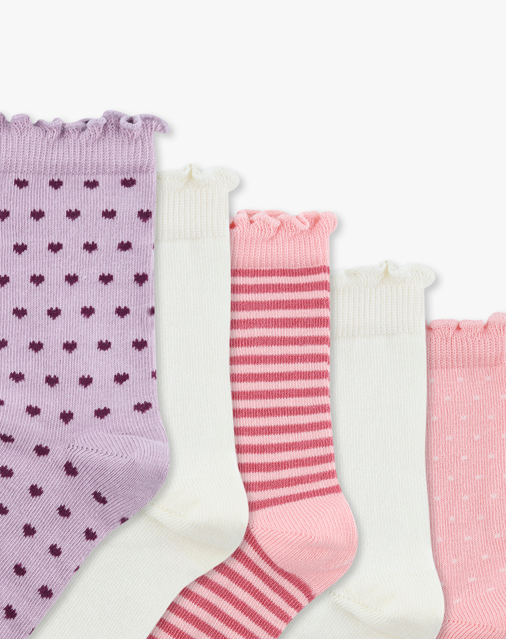 Medias niña largas pack x5 surtido