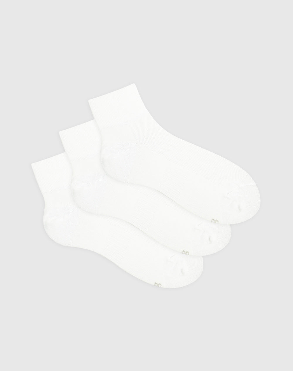 Medias para hombre tobilleras acolchadas pack x3unds blancas