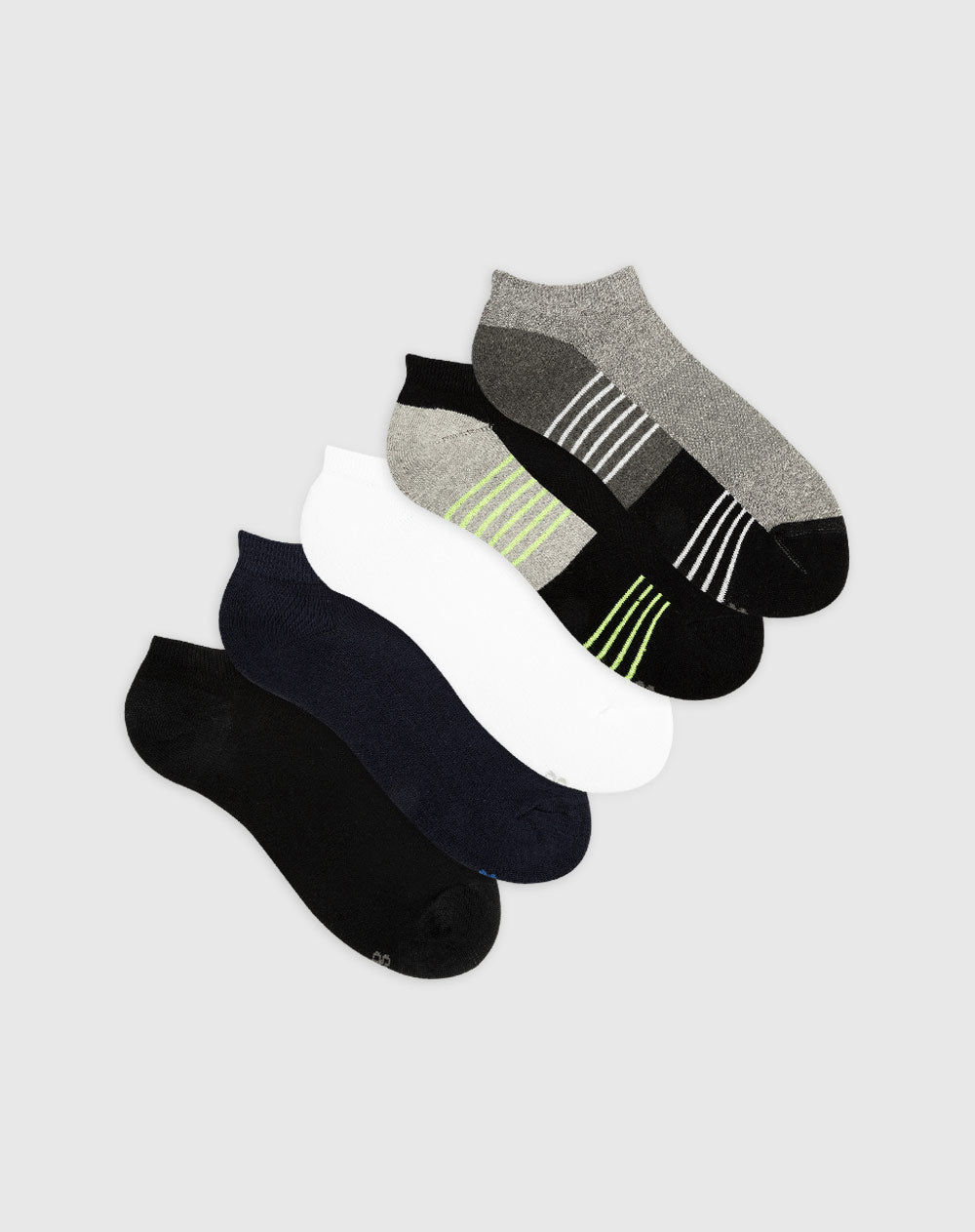 Medias para hombre tobilleras cortas algodón pack x5unds surtidas