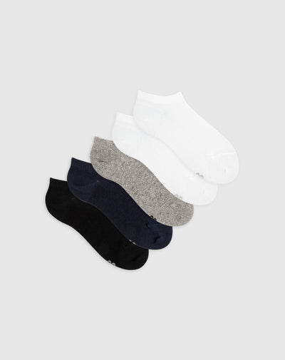 Medias para niño tobilleras cortas algodón pack x5unds surtidas
