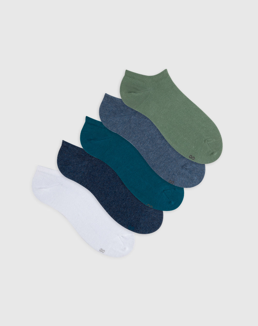 Medias para hombre tobilleras cortas algodón pack x5unds surtidas
