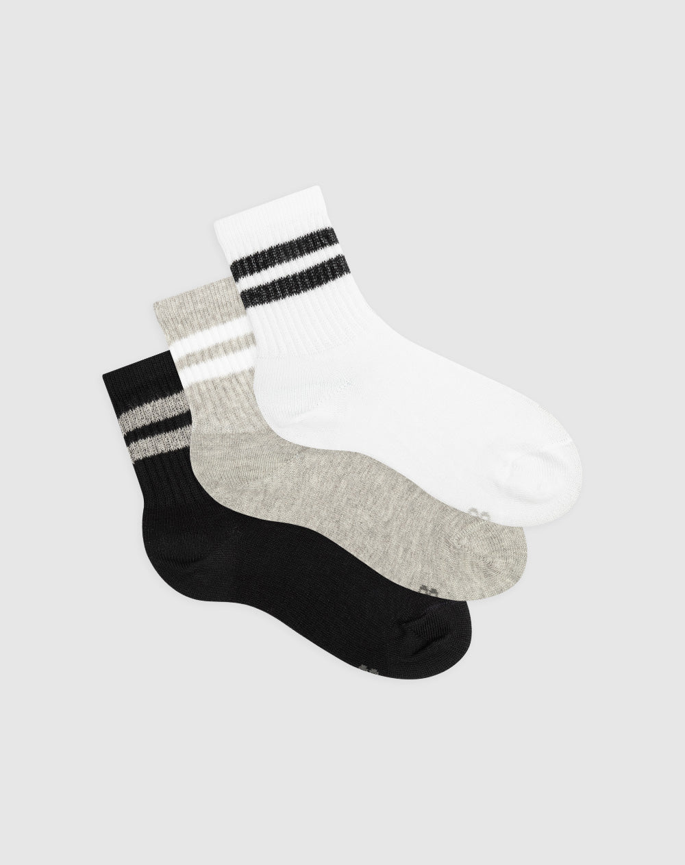 Medias para niño tobilleras algodón pack x3unds surtidas