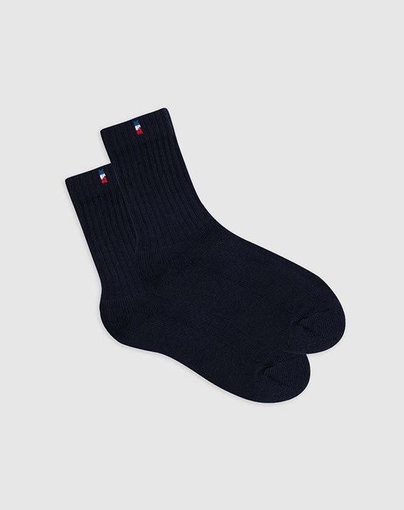 Medias para niño largas algodón azules