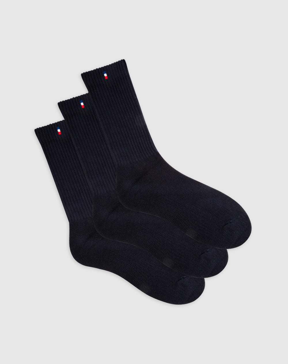 Medias para hombre largas algodón pack x3unds azules