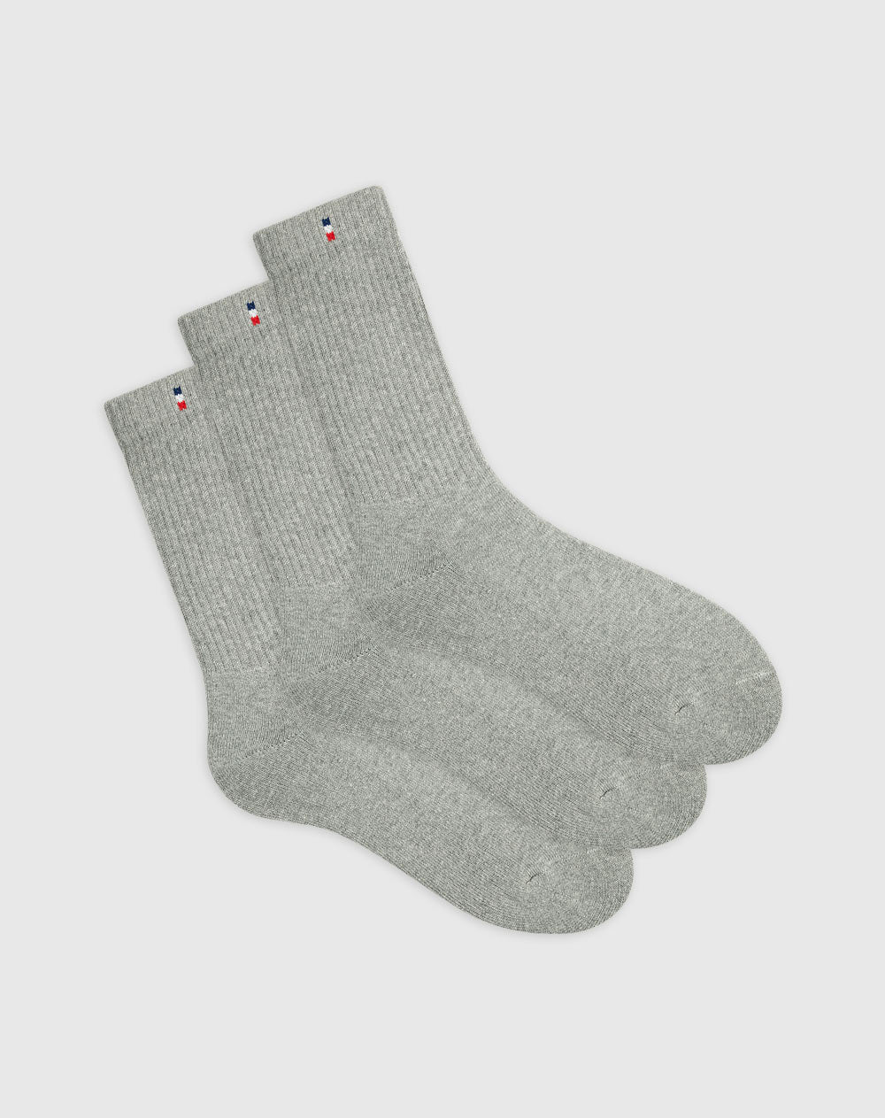 Medias para hombre largas algodón pack x3unds grises