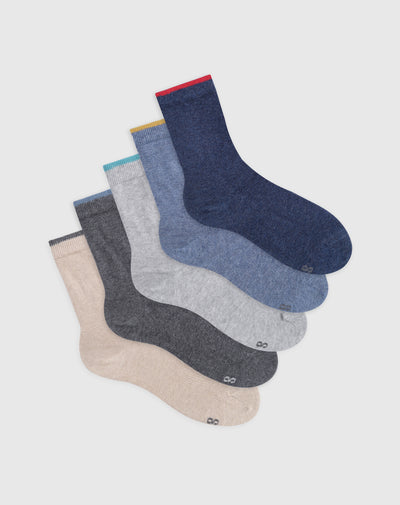 Medias para niño largas algodón pack x5unds surtidas