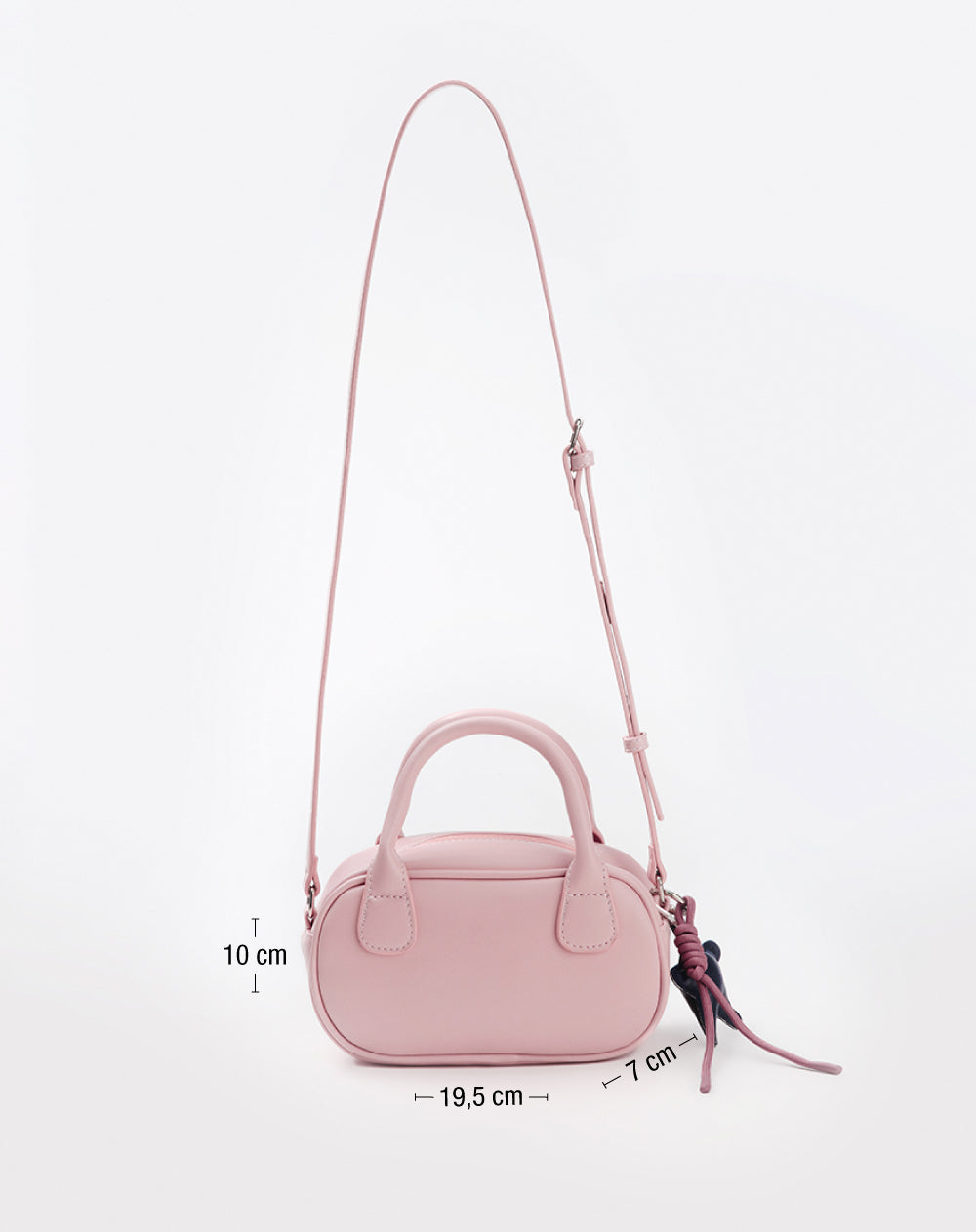 Bolso mini bowling + charm rosa niña