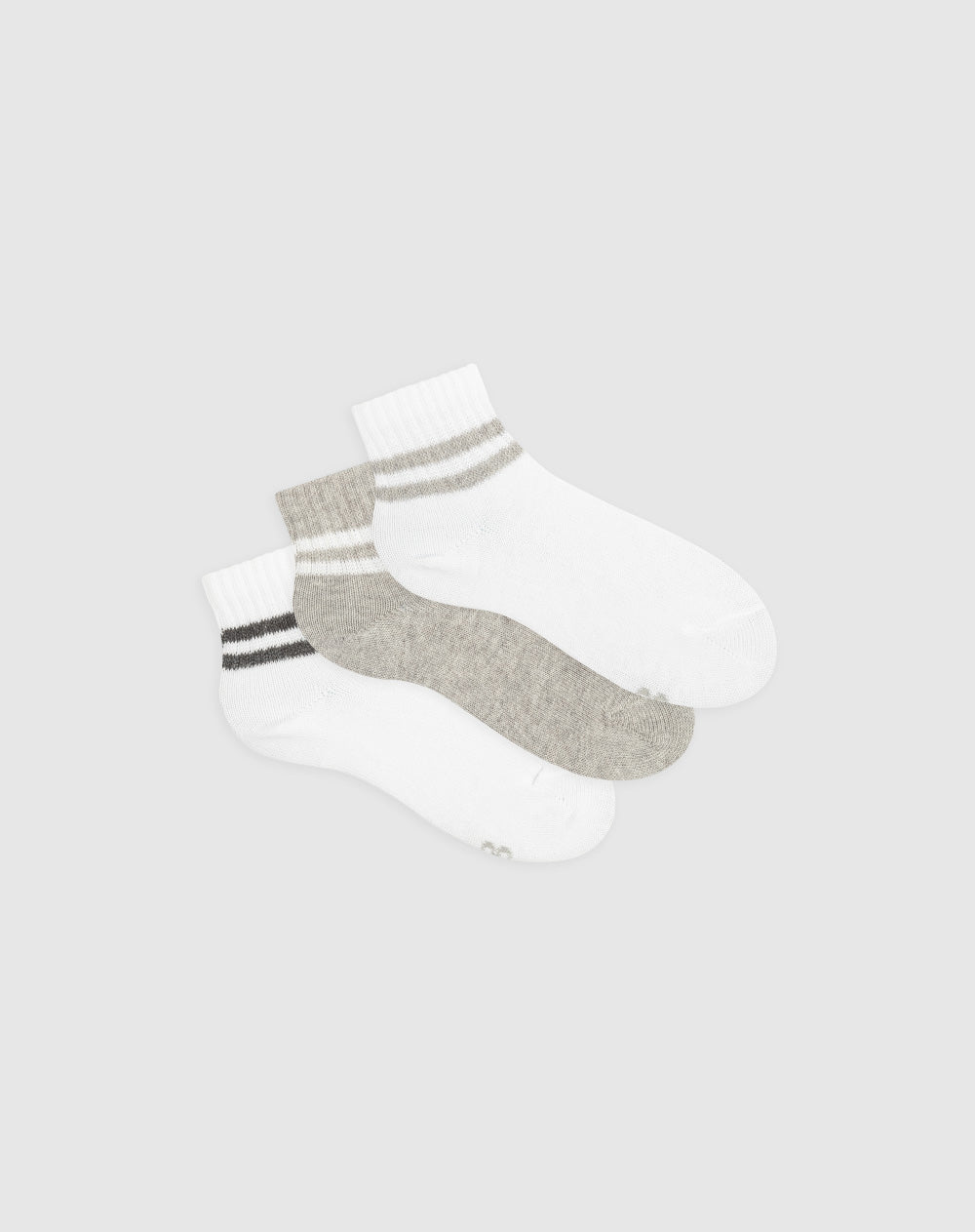 Medias para niña tobilleras algodón pack x3unds surtidas