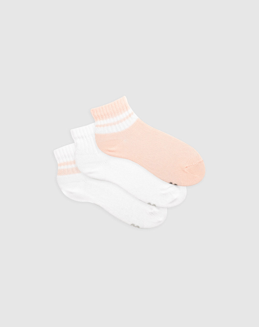 Medias para niña tobilleras algodón pack x3unds surtidas