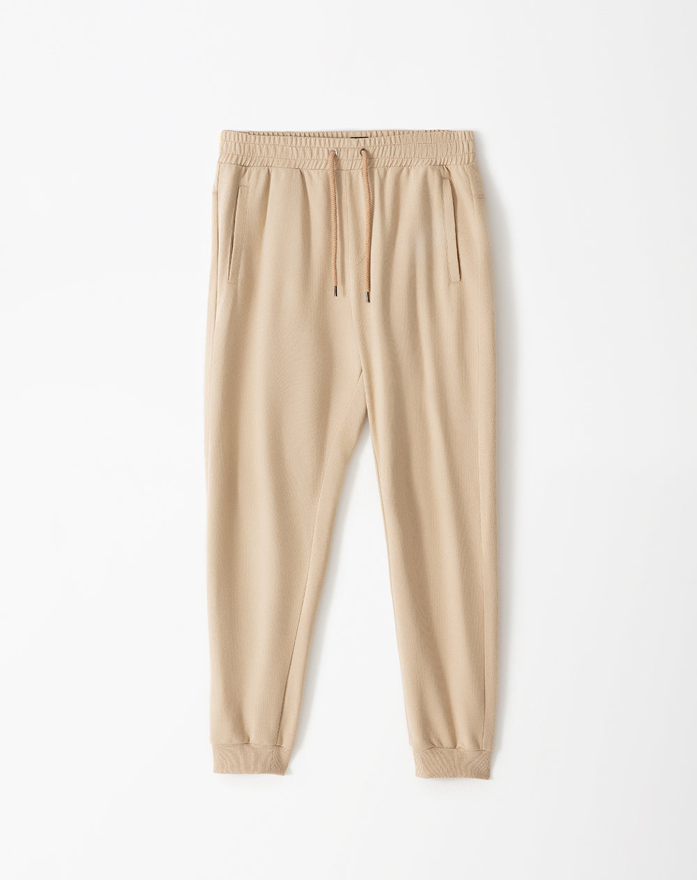 Jogger regular fit tiro medio habano