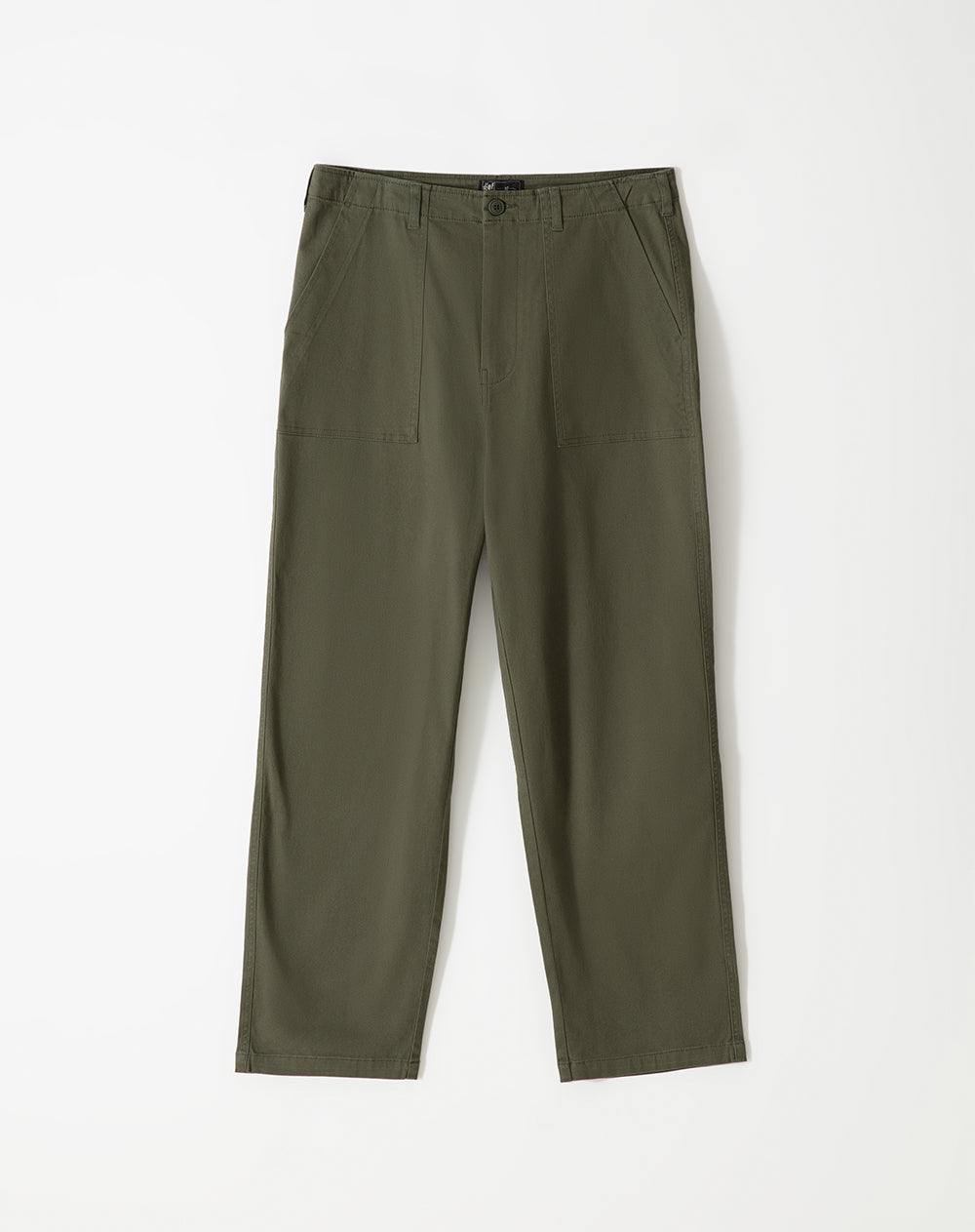 Pantalón regular fit tiro medio verde