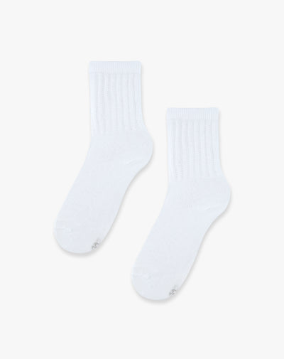Medias niña largas pack x2 blancas