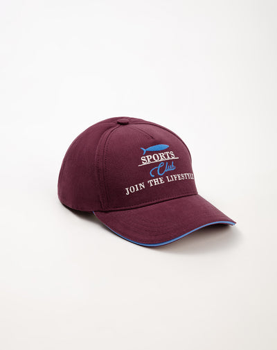 Gorra bordada vinotinto unisex