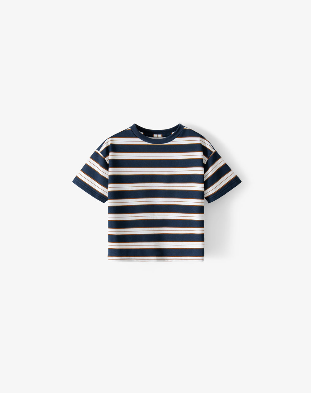 Camiseta regular fit manga corta azul rayas