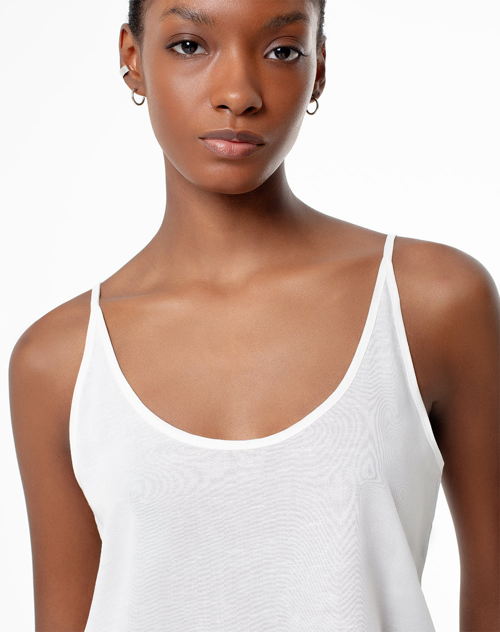 Camisa loose fit tiras blanca