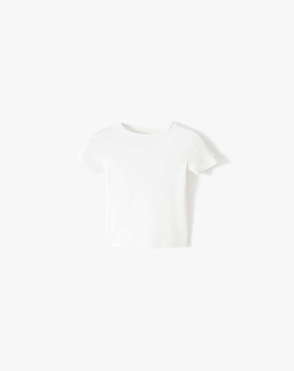 Camiseta regular manga corta blanca mujer