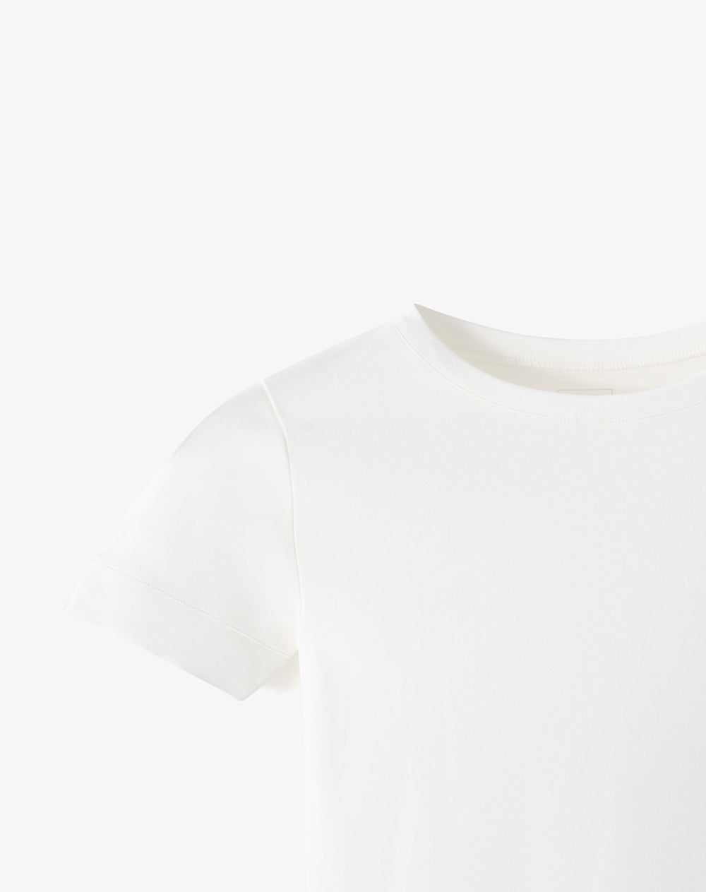 Camiseta regular manga corta blanca mujer