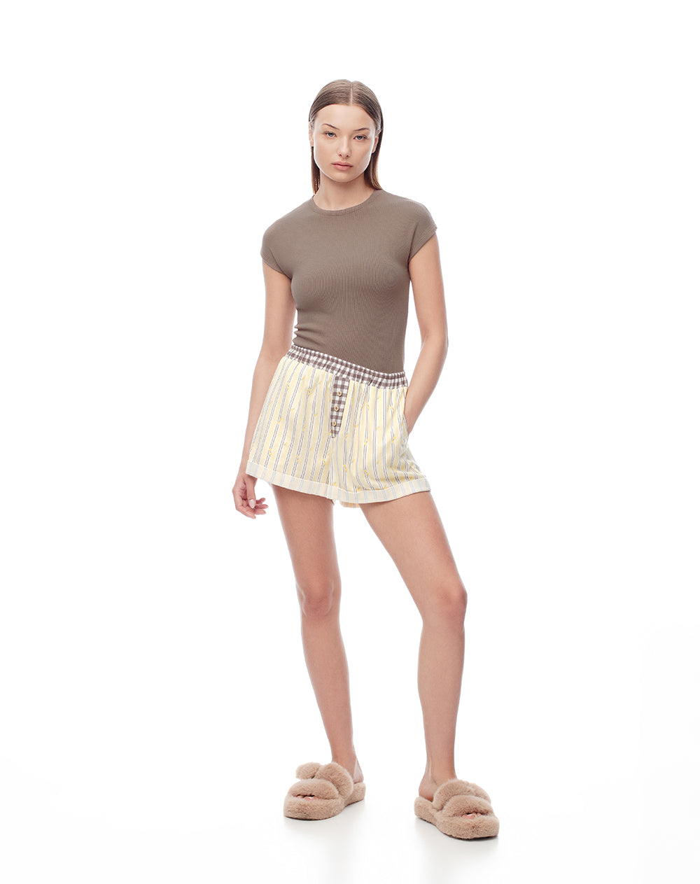 Short de pijama rayas mujer