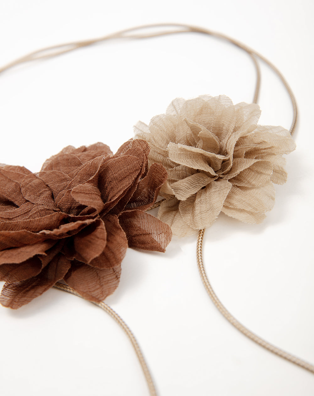 Collar cordón flores