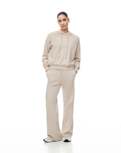 Jogger regular fit tiro alto habano