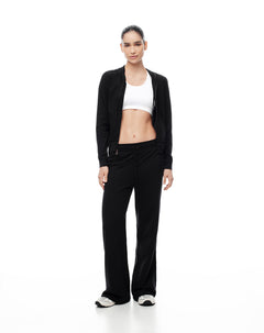 Jogger regular fit tiro alto negro