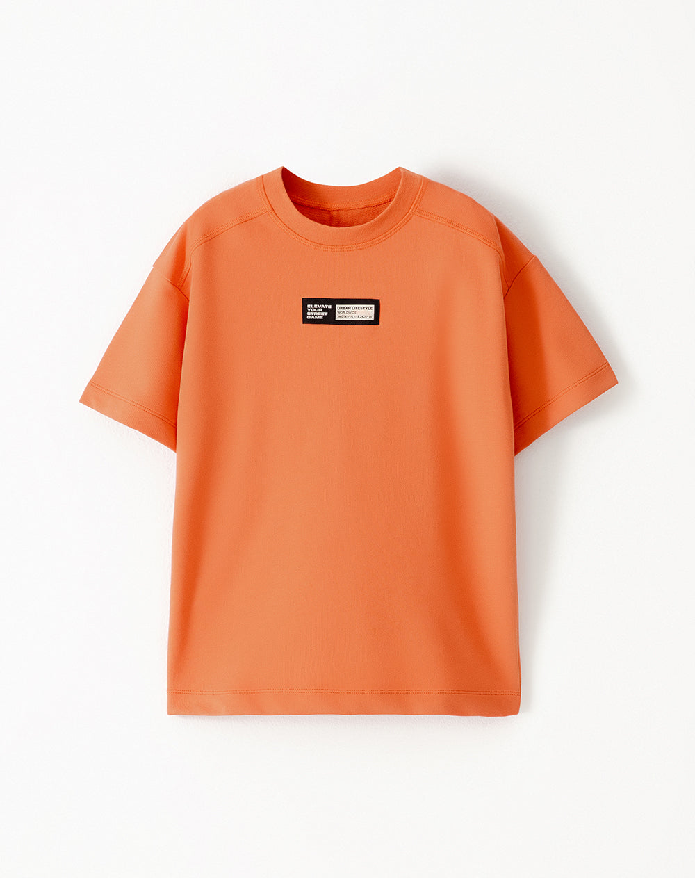 Camiseta regular fit manga corta naranja