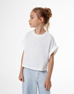 Camiseta Laelle regular fit manga corta blanca