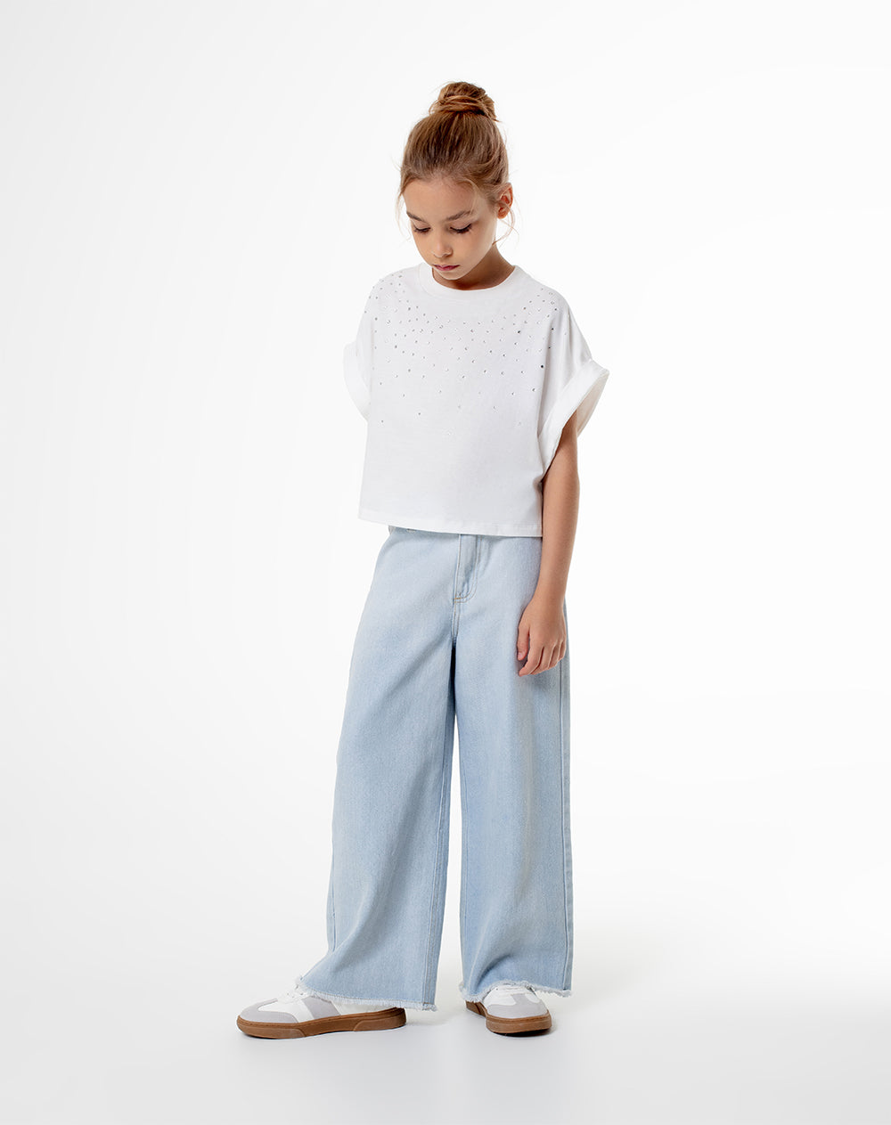 Camiseta Laelle regular fit manga corta blanca