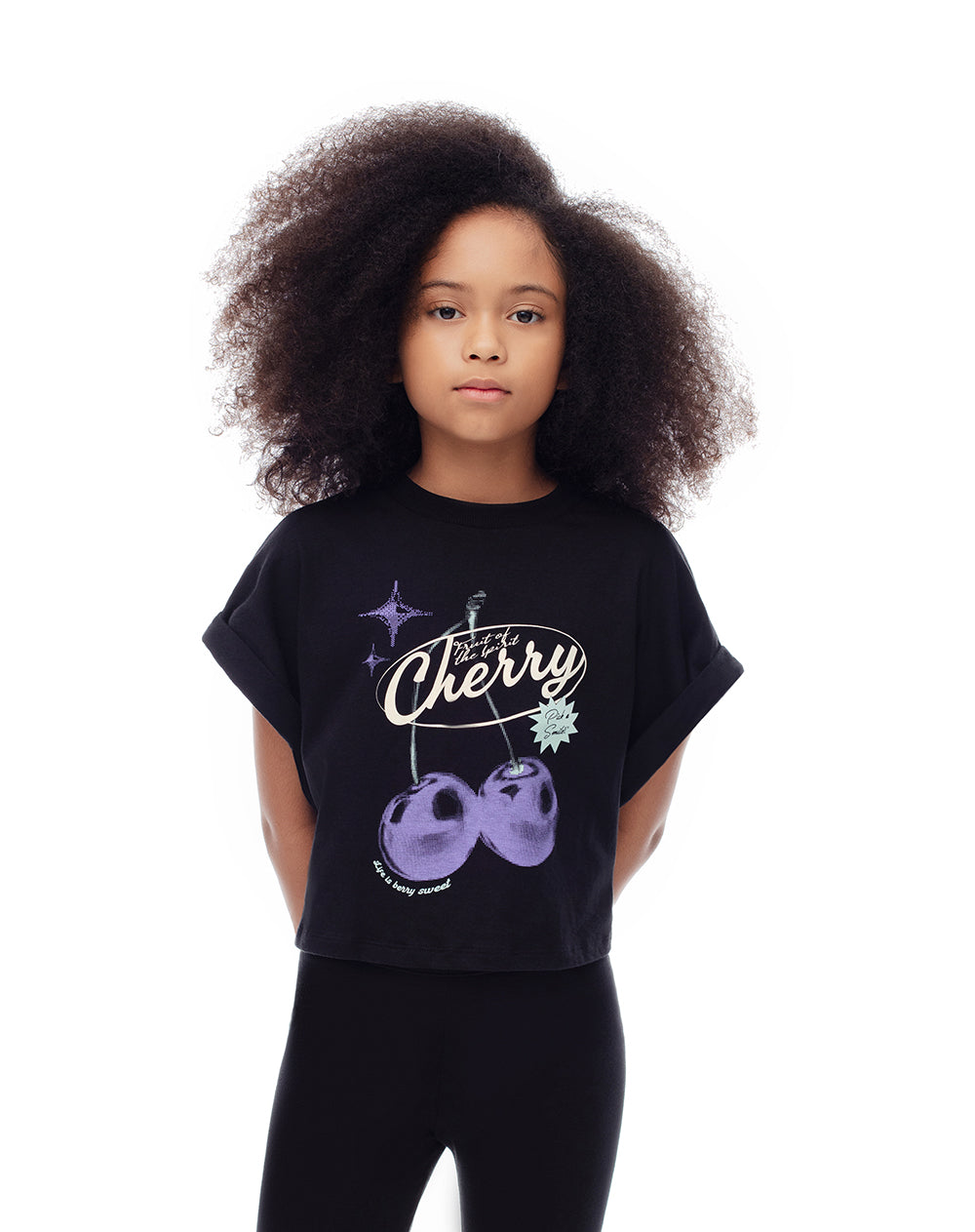 Camiseta relaxed fit manga corta negra