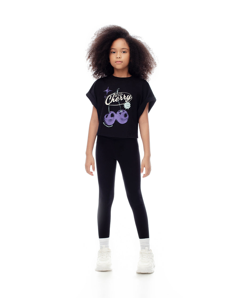 Camiseta relaxed fit manga corta negra
