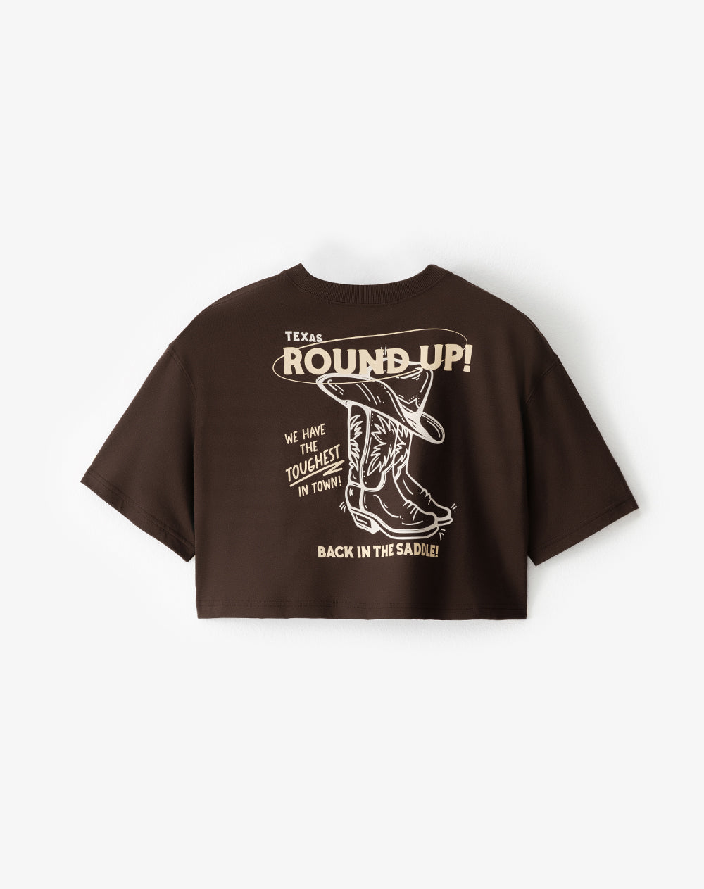 Camiseta relaxed fit manga corta chocolate