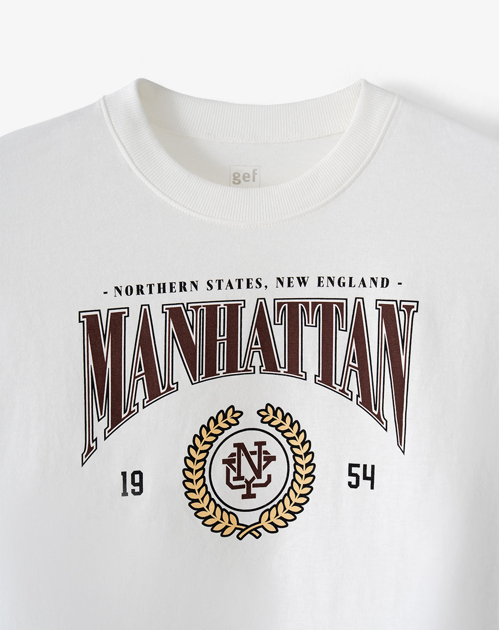 Camiseta relaxed fit manga corta cruda