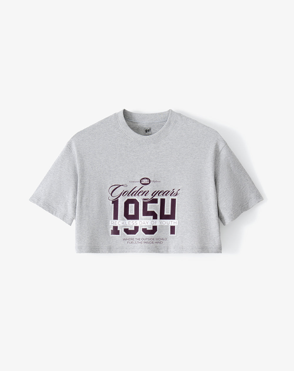 Camiseta relaxed fit manga corta gris jaspeada