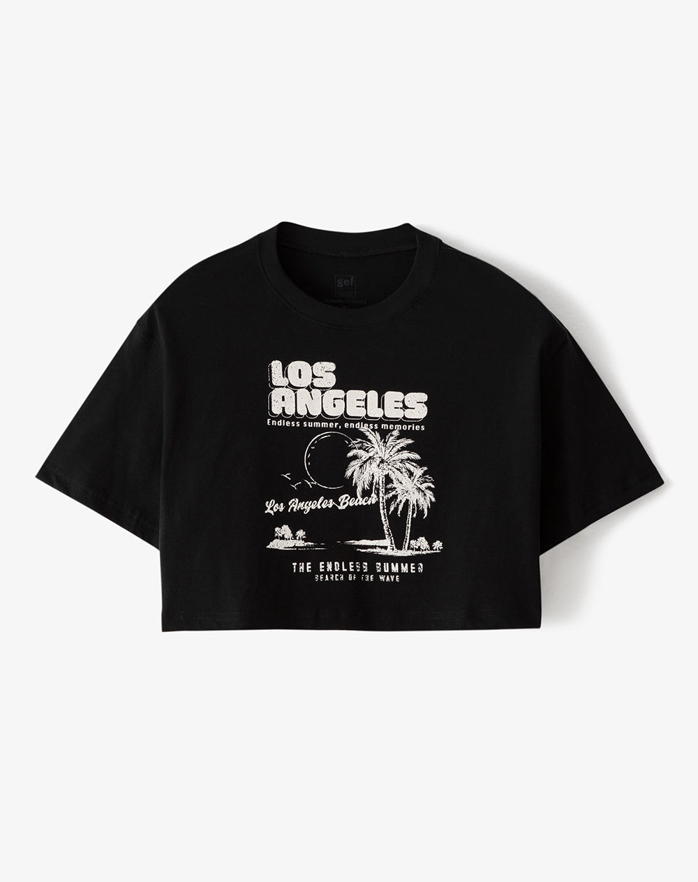 Camiseta relaxed fit manga corta negra