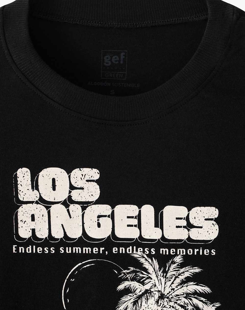 Camiseta relaxed fit manga corta negra