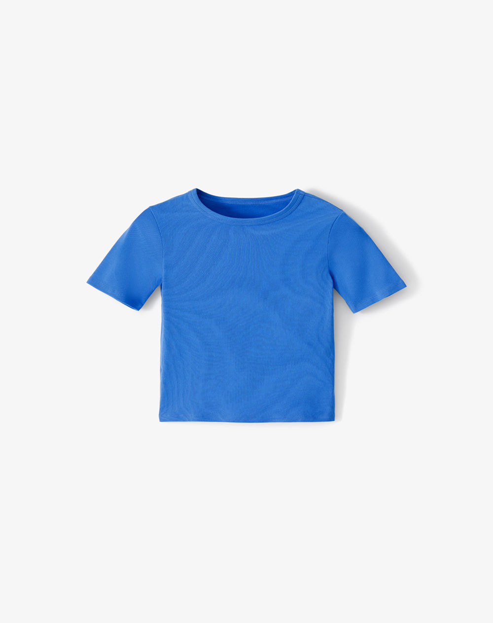 Camiseta fitted fit manga corta azul
