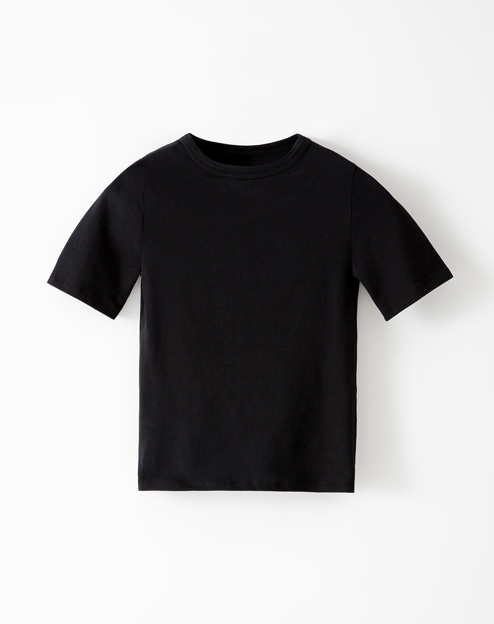 Pack x2 camiseta slim rib algodón blanco + negro mujer