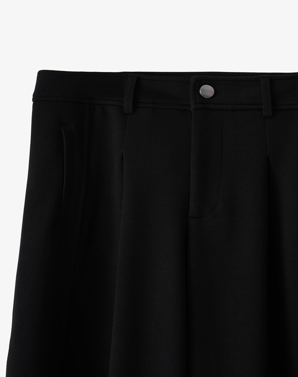 Pantalón loose tiro medio negro mujer