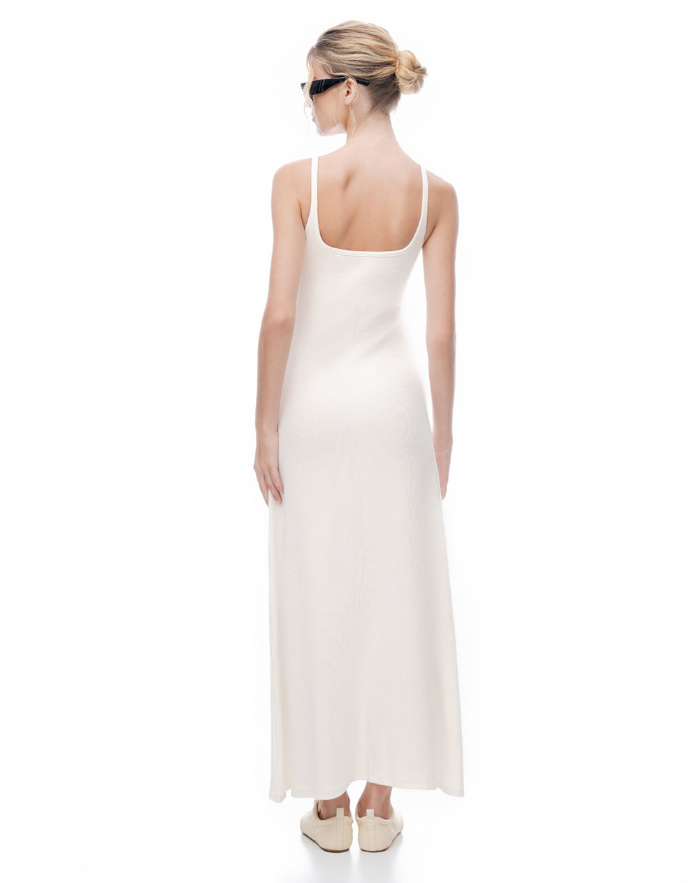 Vestido largo blanco mujer